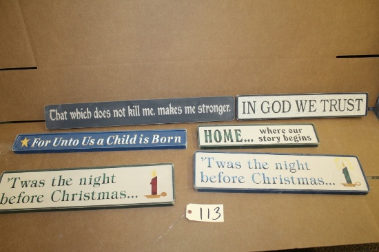 Wooden Signs 6 units