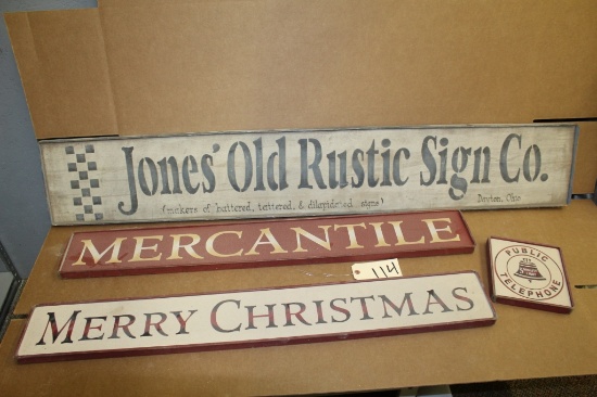 Wooden Signs 4 units