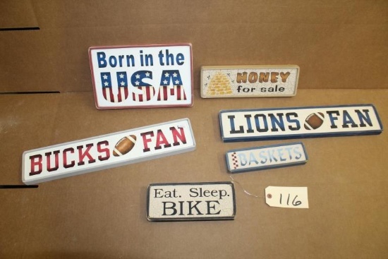 Wooden Signs 6 units