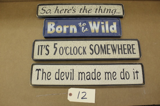 Wooden Signs 4X the bid born to be wild