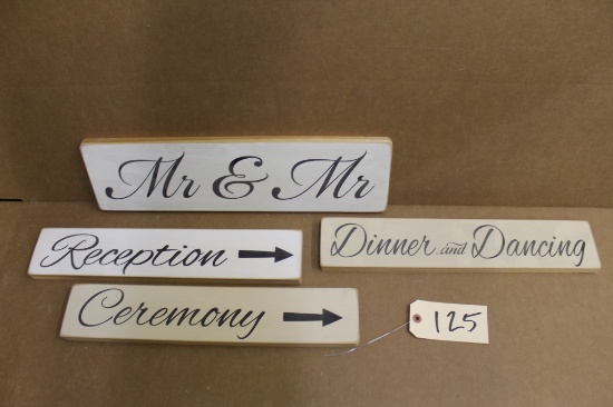 Wooden Signs 4 units