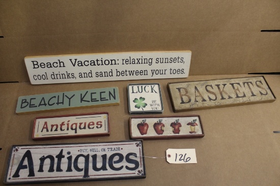 Wooden Signs 4 units