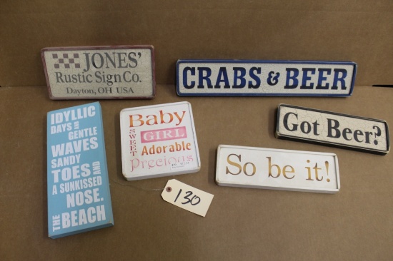 Wooden Signs 6 units
