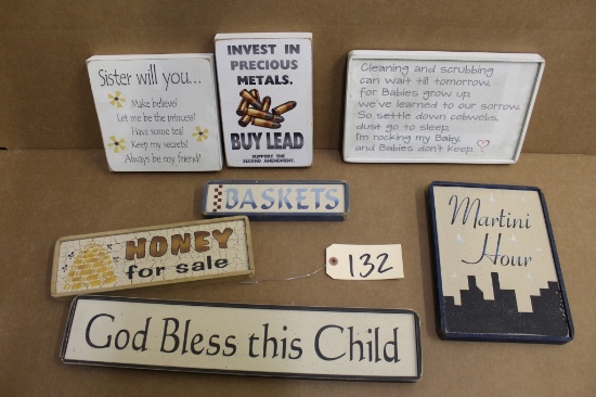 Wooden Signs 7 units