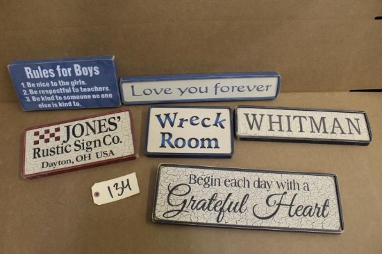 Wooden Signs 6 units