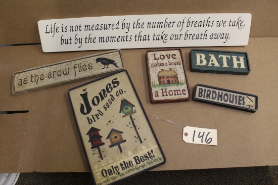 Wooden Signs 6 units