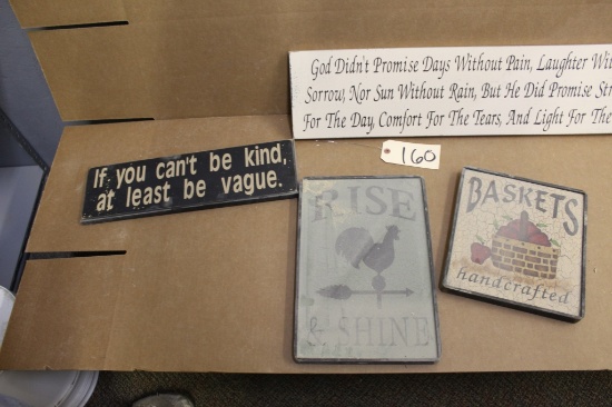 Wooden Signs 4 units