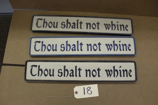 Wooden Signs 3X the bid Thou shalt not