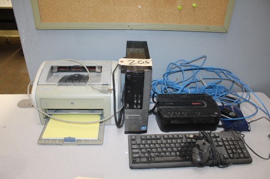 Dell Computer APC surge protector HP Printer and router