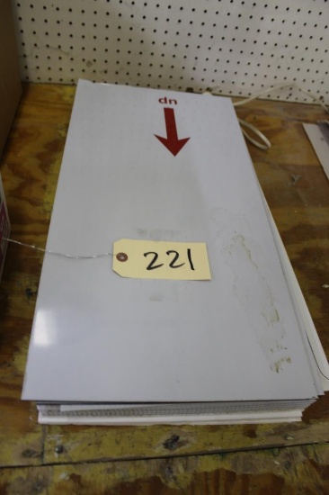 Stack of sign boards