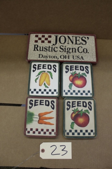 Wooden Signs 5X the bid Seeds