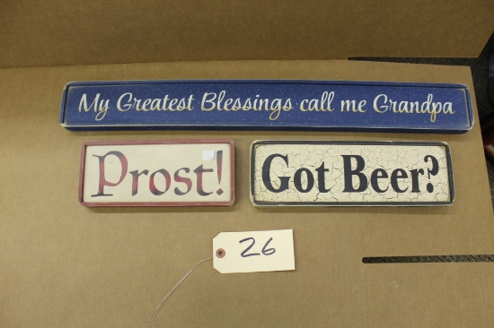Wooden Signs 3 units got beer