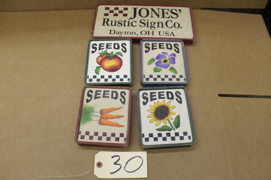 Wooden Signs 5X the bid Seeds