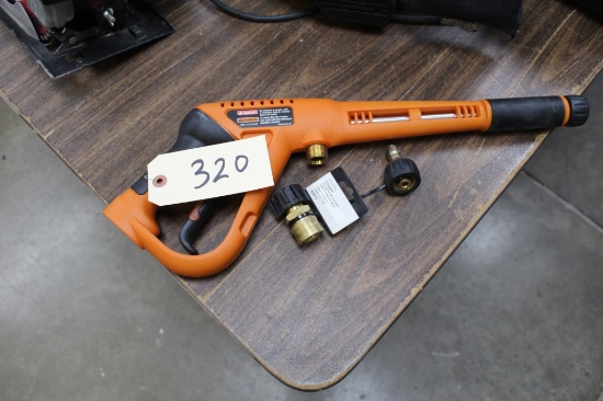 Pressure washer wand with fittings