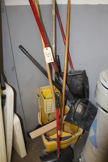 Mop Bucket and Brooms Dust pans