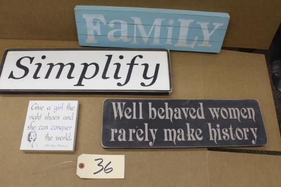 Wooden Signs 4X the bid Simplify