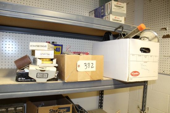 Contents of shelf Lights hardware nails zip ties