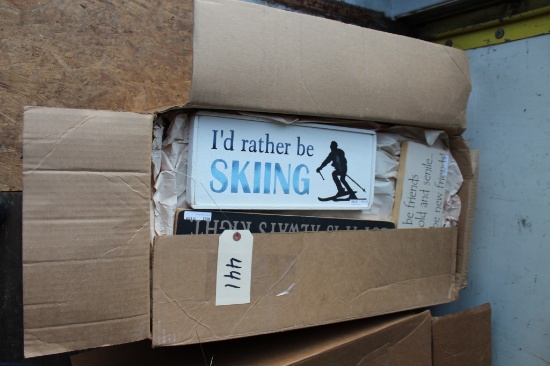 Box of Wooden Signs