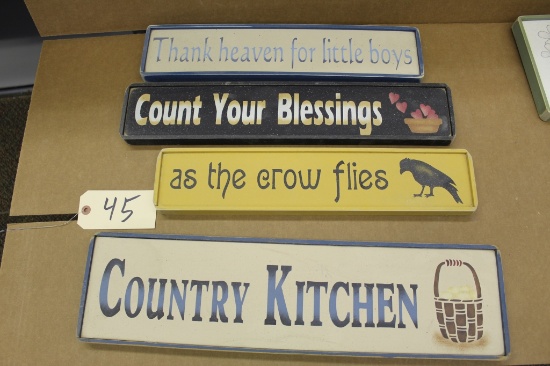 Wooden Signs 4X the bid Kitchen