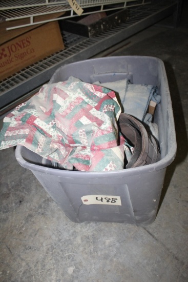 Contents of shelves linens and blankets