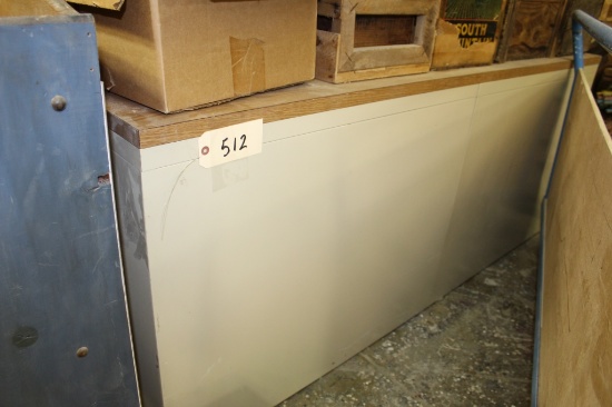 Metal Desk and file cabinet unit