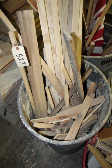 Trash Cans of wood scraps 2 cans full