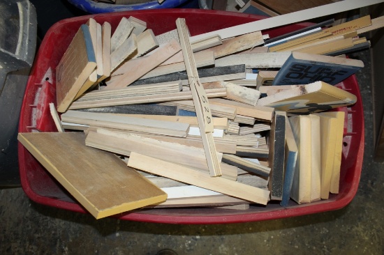 Tote of Wood scraps