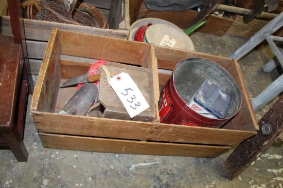 Wooden Crate & Contents