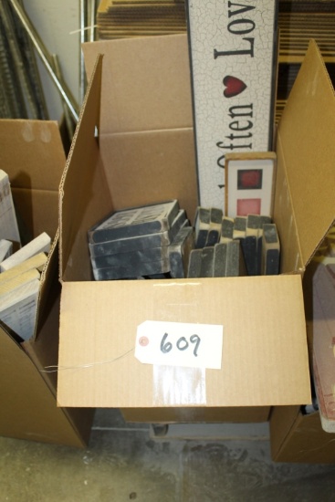 Box of Wooden Signs