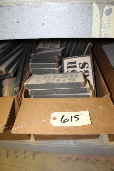 Box of Wooden Signs