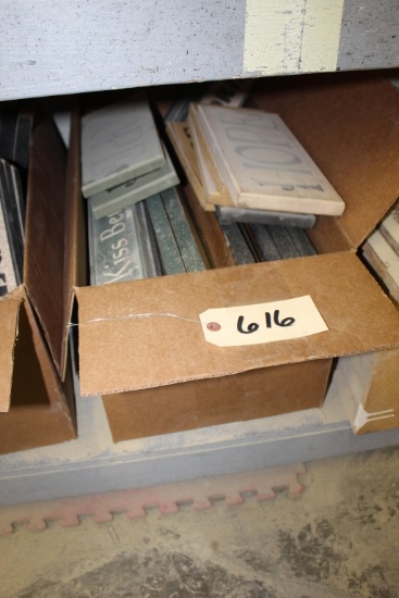 Box of Wooden Signs