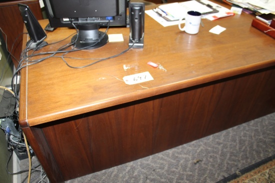 Large Wooden Desk 72 X 36 X 29