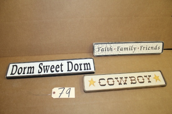 Wooden Signs 3X the bid faith family friends