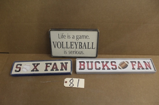 Wooden Signs 3X the bid bucks fan