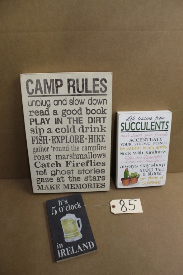 Wooden Signs 3 units