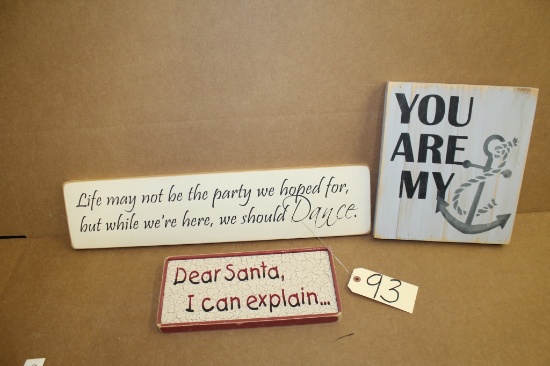 Wooden Signs 3 units