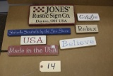 Wooden Signs 7 units USA