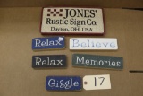 Wooden Signs 6 units Relax