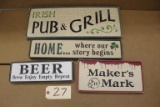 Wooden Signs 4X the bid alcohol