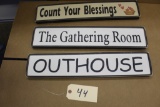 Wooden Signs 3X the bid Count blessings
