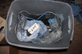 Tote of Ethernet wire and office network cable