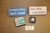 Wooden Signs 4 units christmas