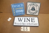 Wooden Signs 3 units
