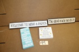 Wooden Signs 4 units