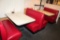 Restaurant Booths & Tables 2X the bid 2 Tables 2 Single Side seats 1 double side seat