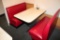 Restaurant Booth & Table 2 single side seats 1 table