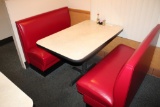 Restaurant Booth & Table 2 single side seats 1 table