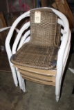 Wicker Back Chairs 5 Chairs 5X the bid