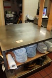 Stainless Table 3 shelf unit 48 X 46 X 37