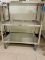 Carlisle Stainless Steel Cart on castors 3 shelf unit